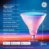 image:imageCync GE PAR38 Color Changing Smart Outdoor Flood Light Bulbs 2PackFull Color