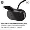 image:imageGE Cync Smart Plug Outdoor Bluetooth and WiFi Outlet Socket Weather Resistant Plug Works with Alexa and Google Black 1 PackOUTDOOR