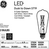 image:imageGE LED CA11 Dusk to Dawn LED Light Bulbs Automatic OnOff Outdoor Security Lights Soft White E26 Medium Base 2 PackColor Select