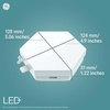 image:imageGE LED Color Changing LED Hexagon Tile Panels with Remote College Dorm Light Dorm Room Essentials Bedroom Light No App or WiFi Required 6 PackTiles