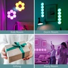 image:imageGE LED Color Changing LED Hexagon Tile Panels with Remote College Dorm Light Dorm Room Essentials Bedroom Light No App or WiFi Required 6 PackTiles