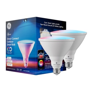 image:imageCync GE PAR38 Color Changing Smart Outdoor Flood Light Bulbs 2PackFull Color