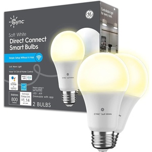 image:imageGE CYNC A19 Smart LED Light Bulbs Soft White Bluetooth and WiFi Light Bulbs 60W Equivalent Work with Amazon Alexa and Google Home 2 Count Pack of 12 Count Pack of 1