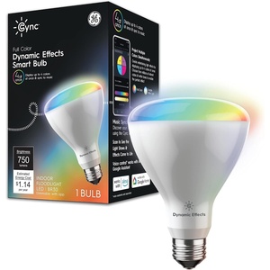 image:imageGE CYNC Dynamic Effects BR30 Color Changing Light Bulb with Music Sync RGB LED Light Bulb Room Dcor Aesthetic WiFi Smart Light 95 Watts Works with Amazon Alexa and Google 1 BulbMulticolor Br30
