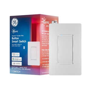 image:imageGE CYNC Smart Light Switch Paddle Style Neutral Wire Required Bluetooth and 24 GHz WiFi 4Wire Switch Compatible with Alexa and Google White 6 PackButton